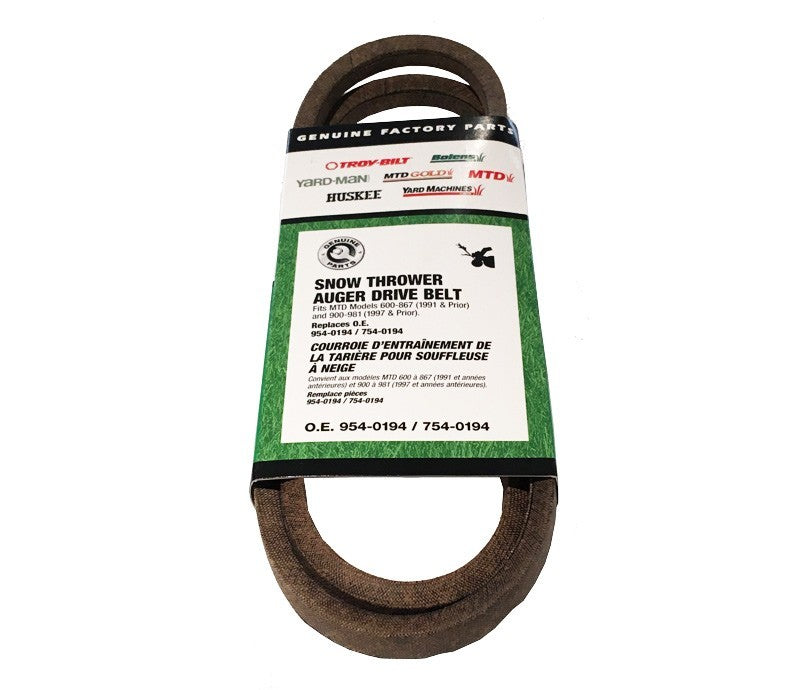 Auger belt Mtd 754-0194 754-0194 Belts