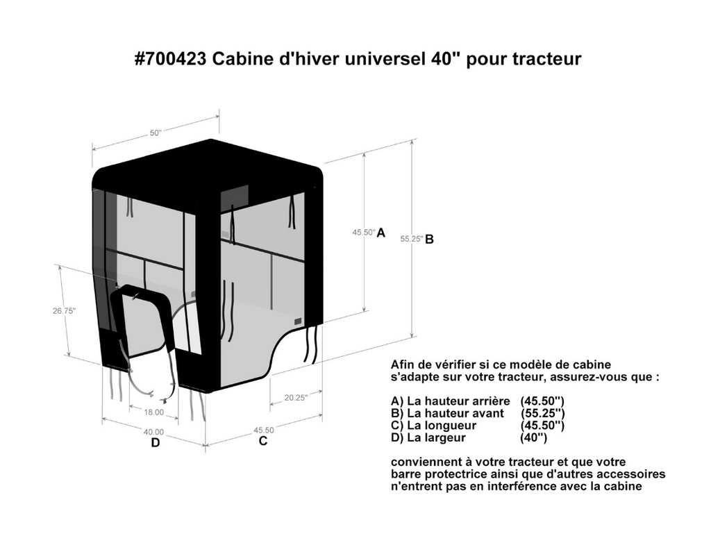 Cabine pour tracteur Bercomac 700423 Bercomac - 3