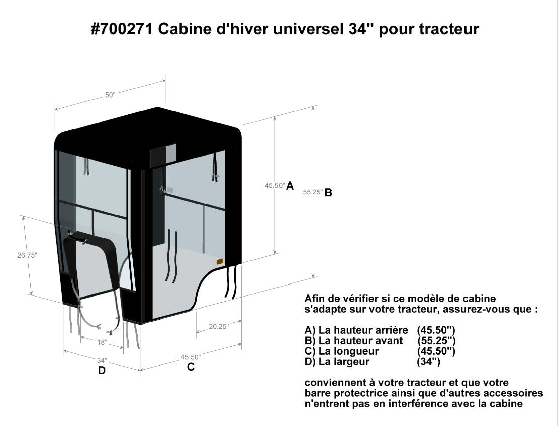 Cabine pour tracteur Bercomac 700271 Bercomac - 3