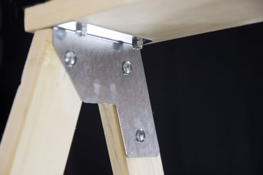 Escabeau à chevalet en bois massif 3 pieds